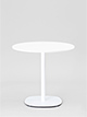 Bistrotisch Ø 75 cm, Höhe 73 cm
Tischplatte Compact-Schichtstoff weiß, Kern schwarz
Tischsäule/Tellerfuß pulverbeschichtet weiß