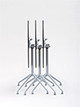 Bistrotisch Ø 70 cm, Höhe 75 cm
Tischplatte Compact-Schichtstoff, Qualität ESTERNO, staubgrau,
Kern schwarz, Tischfuß und Tischsäule pulverbeschichtet weißalu