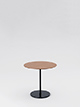 Beistelltisch Ø 45 cm, Höhe 45 cm
Tischplatte MDF furniert, American Nussbaum
Tischsäule/Tellerfuß pulverbeschichtet schwarz