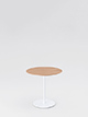 Beistelltisch Ø 45 cm, Höhe 45 cm
Tischplatte MDF furniert, Eiche natur
Tischsäule/Tellerfuß pulverbeschichtet weiß