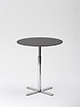 Beistelltisch Ø 55 cm, Höhe 53-78 cm
Tischplatte Compact-Schichtstoff FENIX NTM® schwarz, Kern schwarz
Kreuzfuß und Tischsäule verchromt