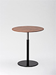 Beistelltisch Ø 55 cm, Höhe 53-78 cm
Tischplatte Massivholz American Nussbaum
Tellerfuß und Tischsäule pulverbeschichtet schwarz