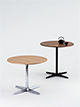 Bistrotisch 60 x 60 cm, Höhe 72 cm
Tischplatte Compact-Schichtstoff anthrazit, Kern schwarz
Tischsäule verchromt, Sternfuß Alu poliert