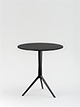 Bistro-/Beistelltisch Ø 65 cm, Höhe 73 cm
Tischplatte MDF pulverbeschichtet schwarz
Tischfuß pulverbeschichtet schwarz