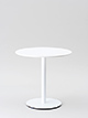 Bistrotisch Ø 75 cm, Höhe 73 cm
Tischplatte Compact-Schichtstoff weiß, Kern weiß
Tischsäule/Tellerfuß pulverbeschichtet weiß